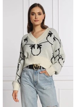 Pinko Wełniany sweter MIRARI | Cropped Fit ze sklepu Gomez Fashion Store w kategorii Swetry damskie - zdjęcie 172910308