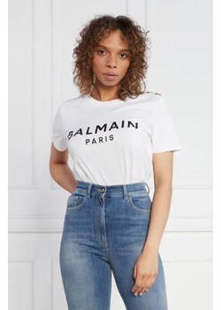 Balmain T-shirt PRINTED | Regular Fit ze sklepu Gomez Fashion Store w kategorii Bluzki damskie - zdjęcie 172913686