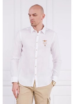 Aeronautica Militare Lniana koszula | Regular Fit ze sklepu Gomez Fashion Store w kategorii Koszule męskie - zdjęcie 172914187