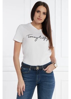 Tommy Hilfiger T-shirt REG C-NK SIGNATURE | Regular Fit ze sklepu Gomez Fashion Store w kategorii Bluzki damskie - zdjęcie 172915398