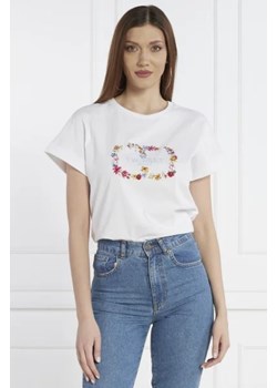 TWINSET T-shirt RICAMO FIORI | Regular Fit ze sklepu Gomez Fashion Store w kategorii Bluzki damskie - zdjęcie 172915615