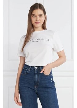 Tommy Hilfiger T-shirt REG CORP LOGO C-NK SS | Regular Fit ze sklepu Gomez Fashion Store w kategorii Bluzki damskie - zdjęcie 172916715