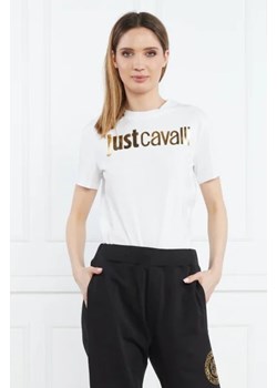 Just Cavalli T-shirt | R LOGO GOLD | Relaxed fit ze sklepu Gomez Fashion Store w kategorii Bluzki damskie - zdjęcie 172922599