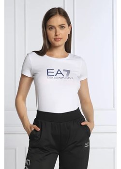 EA7 T-shirt | Slim Fit ze sklepu Gomez Fashion Store w kategorii Bluzki damskie - zdjęcie 172925989