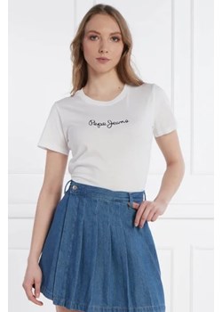 Pepe Jeans London T-shirt LORETTE | Regular Fit ze sklepu Gomez Fashion Store w kategorii Bluzki damskie - zdjęcie 172927429