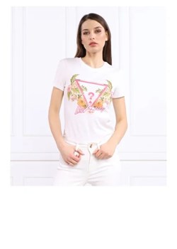 GUESS T-shirt TRIANGLE FLOWERS | Regular Fit ze sklepu Gomez Fashion Store w kategorii Bluzki damskie - zdjęcie 172927515