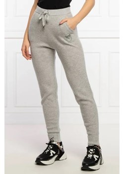 Pinko Wełniane spodnie dresowe TEROLDEGO | Regular Fit | z dodatkiem kaszmiru ze sklepu Gomez Fashion Store w kategorii Spodnie damskie - zdjęcie 172937877