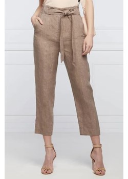 Marella Lniane spodnie NEGRAR | Cropped Fit ze sklepu Gomez Fashion Store w kategorii Spodnie damskie - zdjęcie 172940635