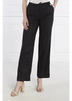 Samsøe Samsøe Lniane spodnie Hoys string | Straight fit ze sklepu Gomez Fashion Store w kategorii Spodnie damskie - zdjęcie 172949427
