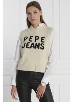 Pepe Jeans London Kamizelka knits | Regular Fit | z dodatkiem wełny ze sklepu Gomez Fashion Store w kategorii Kamizelki damskie - zdjęcie 172951318