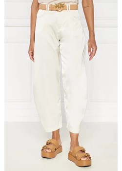 Pinko Satynowe spodnie POLLOCK | Regular Fit ze sklepu Gomez Fashion Store w kategorii Spodnie damskie - zdjęcie 172960137