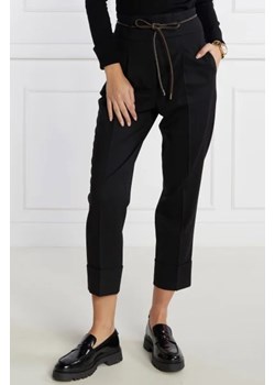 Peserico Wełniane spodnie z paskiem | Straight fit ze sklepu Gomez Fashion Store w kategorii Spodnie damskie - zdjęcie 172970055