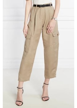 Marella SPORT Spodnie cargo GIADA | Relaxed fit | z dodatkiem lnu ze sklepu Gomez Fashion Store w kategorii Spodnie damskie - zdjęcie 172990745