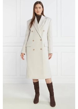 Calvin Klein Wełniany płaszcz MELTON DOUBLE BREASTED | z dodatkiem kaszmiru ze sklepu Gomez Fashion Store w kategorii Płaszcze damskie - zdjęcie 172994215