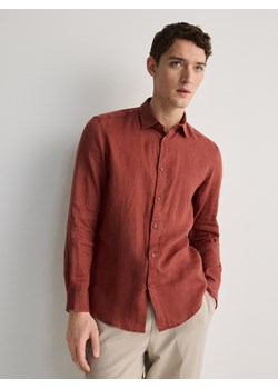 Reserved - Lniana koszula regular fit - intenstywna czerwień ze sklepu Reserved w kategorii Koszule męskie - zdjęcie 172997507
