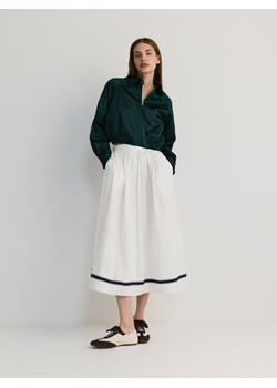 Reserved - Bawełniana spódnica maxi - biały ze sklepu Reserved w kategorii Spódnice - zdjęcie 172997675