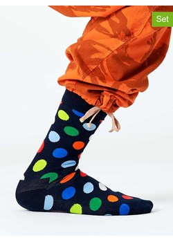 Happy Socks Skarpety (2 pary) &quot;Big Dot&quot; w kolorze granatowym ze wzorem ze sklepu Limango Polska w kategorii Skarpetki męskie - zdjęcie 172998765