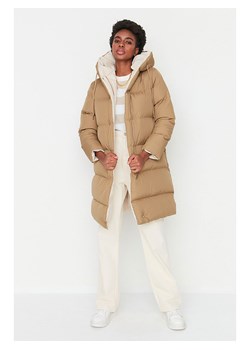 trendyol Dwustronny płaszcz zimowy w kolorze karmelowo-kremowym ze sklepu Limango Polska w kategorii Kurtki damskie - zdjęcie 172999238