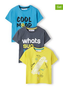 Minoti Koszulki (3 szt.) w kolorze żółtym, antracytowym i niebieskim ze sklepu Limango Polska w kategorii T-shirty chłopięce - zdjęcie 172999405