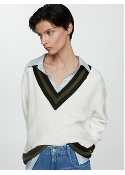 Mango Sweter College 67007147 Biały Straight Fit ze sklepu MODIVO w kategorii Swetry damskie - zdjęcie 172999587
