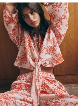 Reserved - Krótka koszula kimono z wiązaniem - wielobarwny ze sklepu Reserved w kategorii Bluzki damskie - zdjęcie 173000248