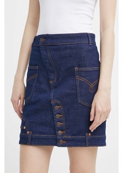 Moschino Jeans spódnica jeansowa kolor niebieski mini ołówkowa ze sklepu ANSWEAR.com w kategorii Spódnice - zdjęcie 173000598