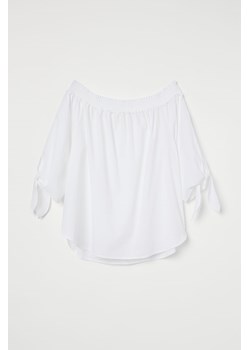 H & M - Bluzka z odkrytymi ramionami - Biały ze sklepu H&M w kategorii Bluzki damskie - zdjęcie 173004796