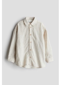 H & M - Koszula z domieszką lnu - Beżowy ze sklepu H&M w kategorii Koszule chłopięce - zdjęcie 173004799