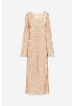 H & M - Plażowa sukienka z siateczki - Beżowy ze sklepu H&M w kategorii Odzież plażowa - zdjęcie 173004807