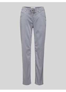 Spodnie z mieszanki lyocellu w jednolitym kolorze ze sklepu Peek&Cloppenburg  w kategorii Spodnie damskie - zdjęcie 173004859