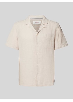 Koszula casualowa o kroju resort fit z kołnierzem z połami ze sklepu Peek&Cloppenburg  w kategorii Koszule męskie - zdjęcie 173005036