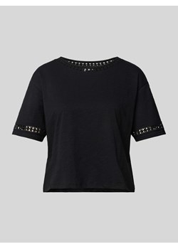 T-shirt z koronką szydełkową ze sklepu Peek&Cloppenburg  w kategorii Bluzki damskie - zdjęcie 173005076