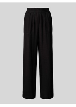 Spodnie materiałowe z szeroką nogawką i elastycznym pasem model ‘TANESSA’ ze sklepu Peek&Cloppenburg  w kategorii Spodnie damskie - zdjęcie 173005109