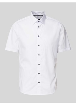 Koszula biznesowa o kroju slim fit z rękawem o dł. 1/2 ze sklepu Peek&Cloppenburg  w kategorii Koszule męskie - zdjęcie 173005155