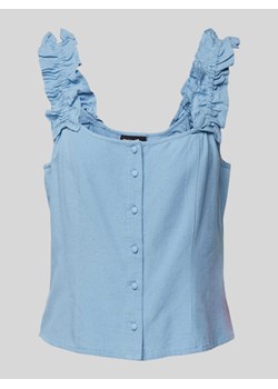 Top bluzkowy z listwą guzikową model ‘KAREN’ ze sklepu Peek&Cloppenburg  w kategorii Bluzki damskie - zdjęcie 173005225