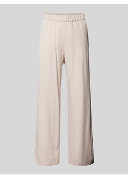 Spodnie lniane z szeroką,skróconą nogawką ze sklepu Peek&Cloppenburg  w kategorii Spodnie damskie - zdjęcie 173005249