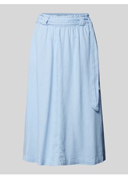 Spódnica lniana z wiązanym paskiem ze sklepu Peek&Cloppenburg  w kategorii Spódnice - zdjęcie 173005316