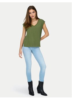 ONLY Bluzka Jasmina 15252241 Zielony Regular Fit ze sklepu MODIVO w kategorii Bluzki damskie - zdjęcie 173006089