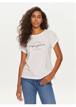 Pepe Jeans T-Shirt Evette PL505880 Biały Regular Fit ze sklepu MODIVO w kategorii Bluzki damskie - zdjęcie 173010719