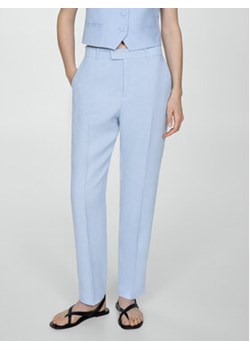 Mango Spodnie materiałowe Boreli 67997111 Niebieski Regular Fit ze sklepu MODIVO w kategorii Spodnie damskie - zdjęcie 173010746