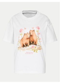 2005 T-Shirt Unisex Capybaras Love Biały Regular Fit ze sklepu MODIVO w kategorii Bluzki damskie - zdjęcie 173010786