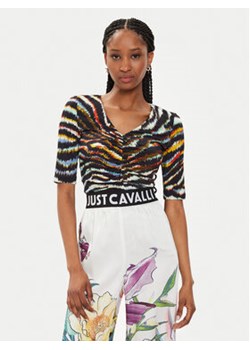 Just Cavalli T-Shirt 76PAH617 Kolorowy Slim Fit ze sklepu MODIVO w kategorii Bluzki damskie - zdjęcie 173011009
