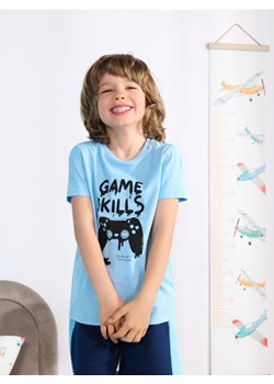 Sinsay - Koszulka z nadrukiem - niebieski ze sklepu Sinsay w kategorii T-shirty chłopięce - zdjęcie 173012648