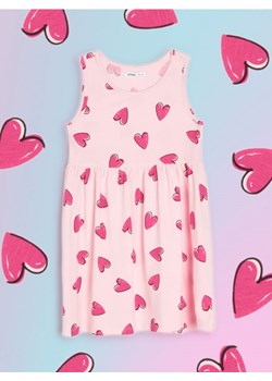 Sinsay - Sukienka z marszczeniami - różowy ze sklepu Sinsay w kategorii Sukienki dziewczęce - zdjęcie 173012675