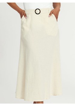 Sinsay - Spódnica midi - kremowy ze sklepu Sinsay w kategorii Spódnice - zdjęcie 173012689