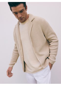Reserved - Sweter z dodatkiem lnu - złamana biel ze sklepu Reserved w kategorii Swetry męskie - zdjęcie 173013056