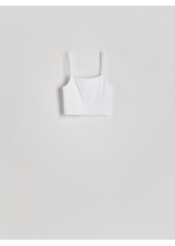 Reserved - Crop top - biały ze sklepu Reserved w kategorii Bluzki damskie - zdjęcie 173013146