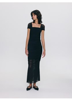 Reserved - Sukienka z marszczeniami - czarny ze sklepu Reserved w kategorii Sukienki - zdjęcie 173013155