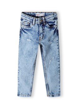 Stylowe chłopięce spodnie jeansowe z przetarciami ze sklepu 5.10.15 w kategorii Spodnie chłopięce - zdjęcie 173013266