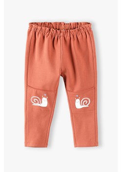 Spodnie dresowe niemowlęce ze ślimakami na kolanach ze sklepu 5.10.15 w kategorii Spodnie chłopięce - zdjęcie 173013285